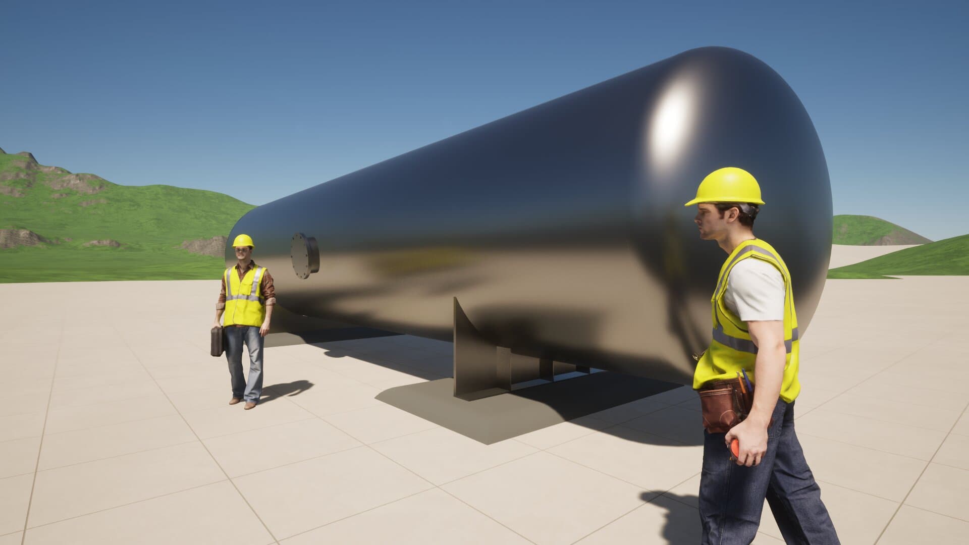 Storage tank technical drawing