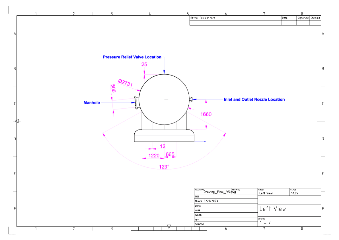 Methane storage tank design