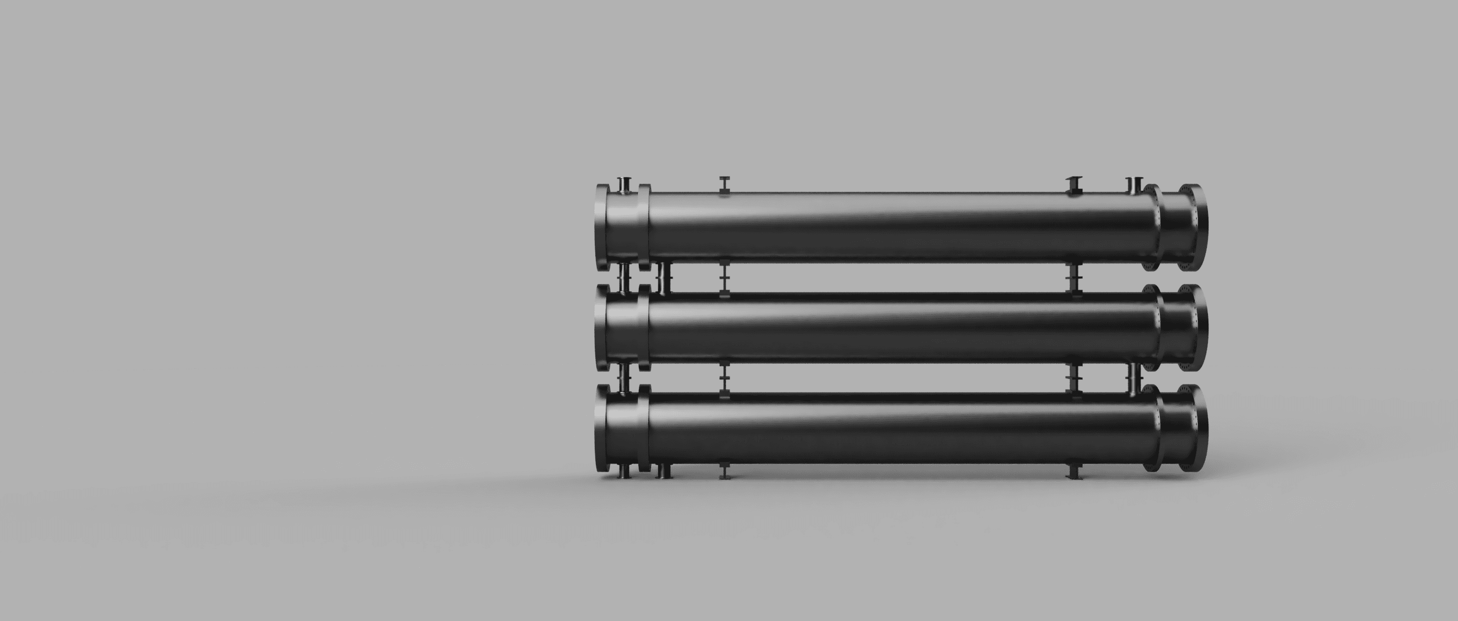 Heat exchanger cutaway view